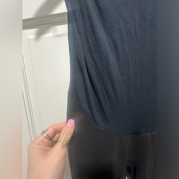 Spanx Maternity Womens Leggings Black Faux Leather Mama Faux Size Small - Picture 5 of 6